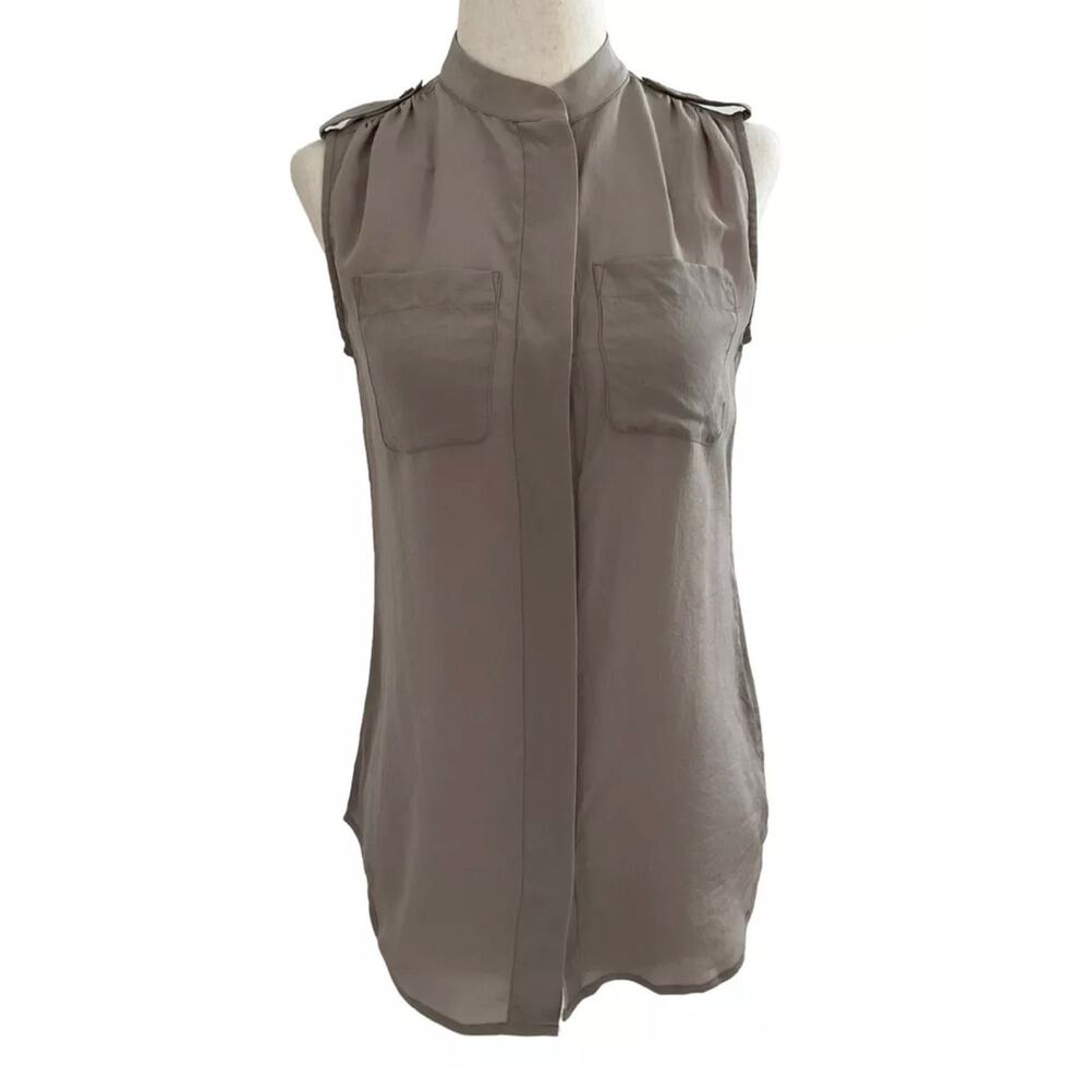 Banana Republic Women Petite Size 00P Button Up Shirt 100% Silk | 13-66